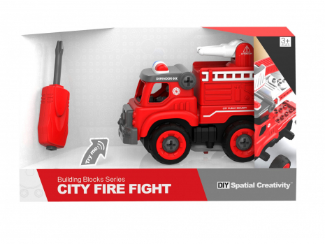 Автомобиль – конструктор Пожарная машина, LM8032-SZ-1