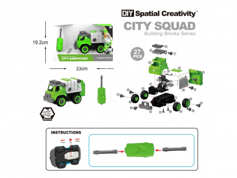 Автомобиль – конструктор Мусоровоз, LM8041-SZ-1