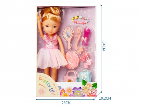 Лялька з аксесуарами для прикрас, розмір 33см LS1303-2