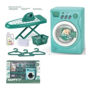 Дитячий набір побутової техніки прасувальна дошка,праска,пральна машина LS8297Q