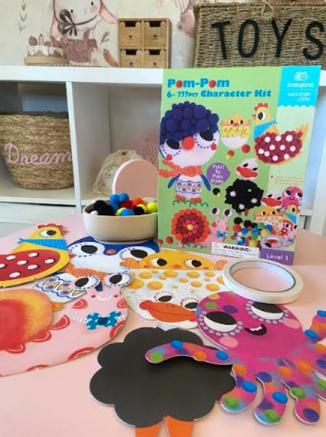 Набір для дитячої творчості з помпонами Тварини Tooky Land LT079