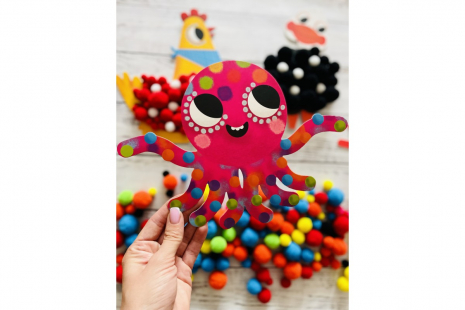 Набір для дитячої творчості з помпонами Тварини Tooky Land LT079