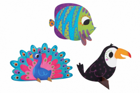 Набір для дитячої творчості з помпонами Веселі тварини Tooky Land LT347