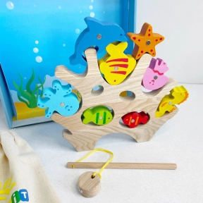 Дерев'яний балансир-магнітна рибалка Мешканці океану Logosvit