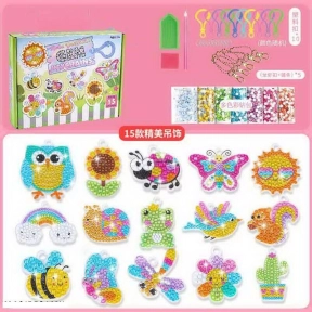 Набор для творчества алмазная мозаика 15 брелочков LY 12-6 D