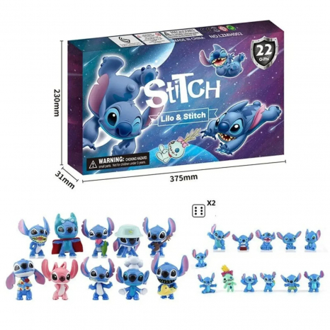 Адвент-календар з героями Stitch , фігурки героїв, 24 віконця LZMH 002