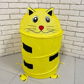 Корзина для игрушек в форме бочки - животного Котик,  M 0282