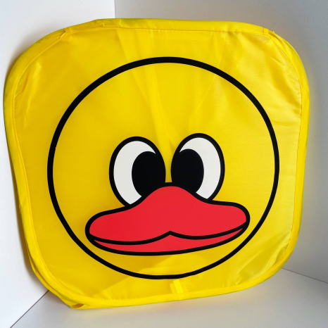 Дитячий кошик для зберігання іграшок квадратний із кришкою Жовте каченя