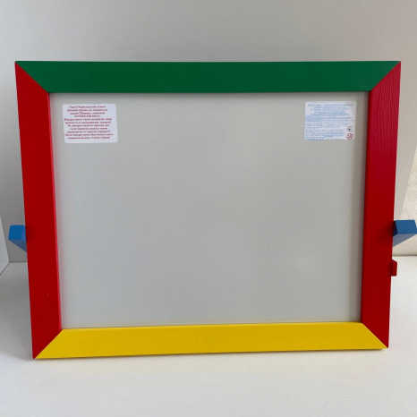 Деревянная настольная двухсторонняя магнитная доска для рисования мелом и маркером KomarovToys М 403