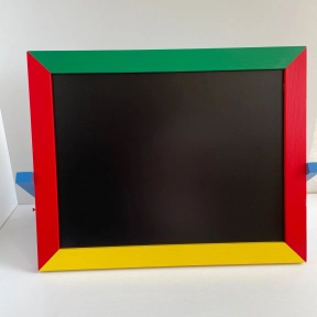 Дерев'яна настільна двостороння магнітна дошка для малювання крейдою та маркером KomarovToys М 403