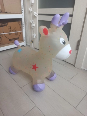 Стрибун гумовий M 48561 (30) 4 види, "Олень", вага 1300 грамів, у пакеті, ВИДАЄТЬСЯ ТІЛЬКИ МІКС ВИДІ