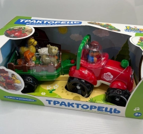 Интерактивная игрушки Трактор с прицепом М 5572 UA