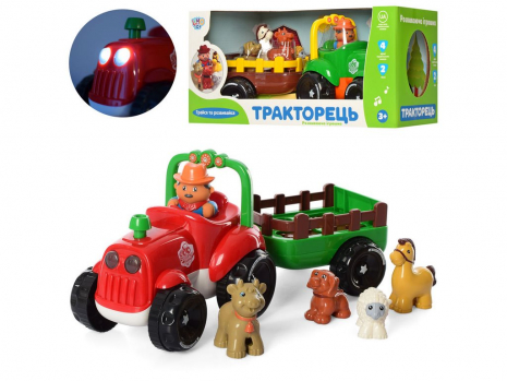 Интерактивная игрушки Трактор с прицепом М 5572 UA