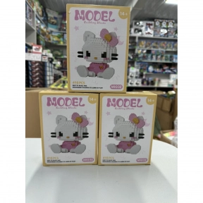 Пластиковий піксельний конструктор 416 деталей Хелло Кітті M1032