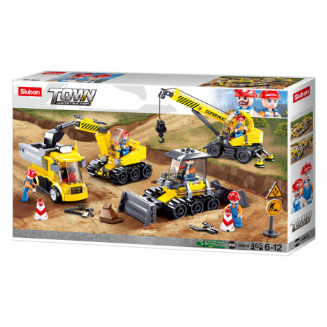 Конструктор SLUBAN M38-B0810 "Town": Будівельна техніка, 465 дет.