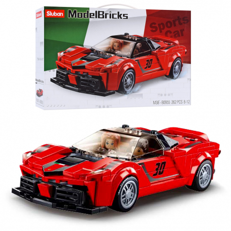 Конструктор SLUBAN "Model Bricks": Гоночна машина, 262 дет M38-B0955