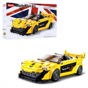 Конструктор "Model Bricks": Гоночная машина желтая (283 дет). SLUBAN M38-B0956