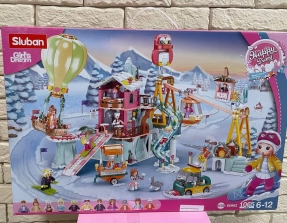 Пластиковый конструктор Лыжная площадка,1065 деталей SLUBAN M38-B0962 Happy Diary