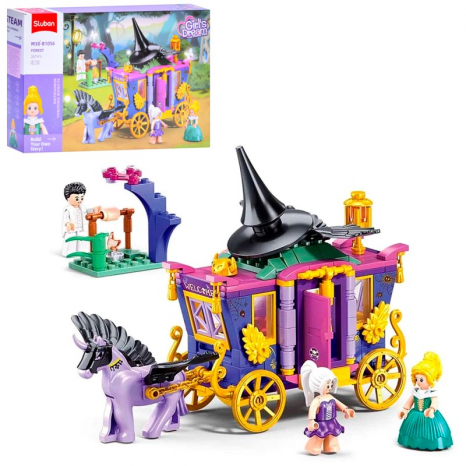 Пластиковий конструктор Карета 287 деталей SLUBAN M38-B1056 Girls Dream