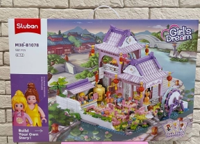 Пластиковый конструктор чайный дом 981 деталь SLUBAN M38-B1078 Girls Dream