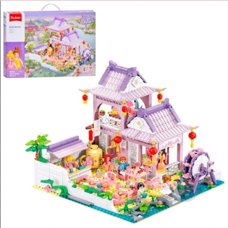 Пластиковий конструктор  Кафе:чайний будинок 981 деталь SLUBAN M38-B1078 Girls Dream