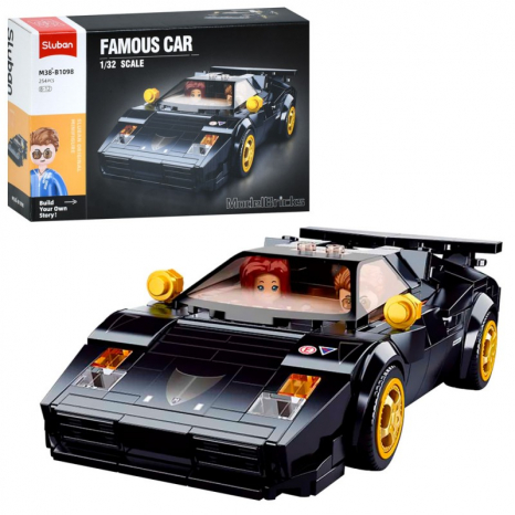 Пластиковий конструктор машинка 1:32 254 деталі SLUBAN M38-B1098