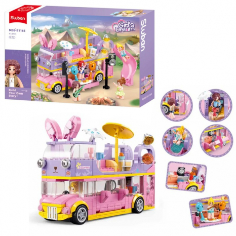 Конструктор SLUBAN M38-B1165 "Girls Dream": Двоповерховий автобус, 412 дет.