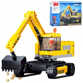 Детский пластиковый конструктор "Town": Маленький экскаватор, 152 детали, Sluban, M38-B1196