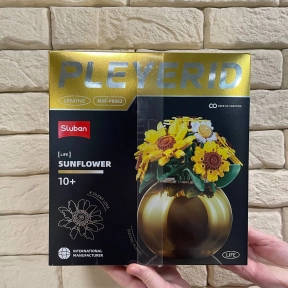 Пластиковый конструктор Цветы в вазе: подсолнухи SLUBAN M38-P8062