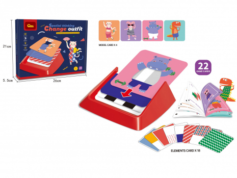 Розвиваюча логічна гра на просторове мислення Переодягни тваринок M8A