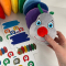 Мягкая развивающая игрушка Гусеница на липучках с карточками, Rainbow Масик MC 040701-01