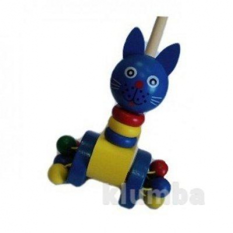 Дерев'яна каталка на паличці MD 0025