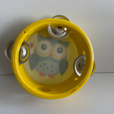 УЦЕНКА. Деревянная игрушка Детский бубен (малий ) 10 см