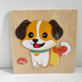 Дерев'яні пазли, рамка - вкладка Собачка