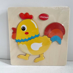 Дерев'яні пазли, рамка - вкладка Півник