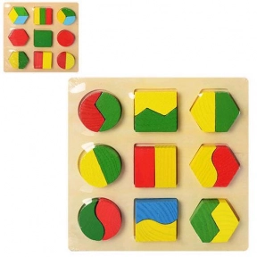 Деревянная рамка Половинки, головоломка, пазл, рамка - вкладыш