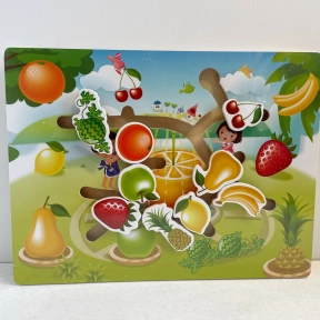 Деревянный лабиринт-проводилка Фрукты MD 2204