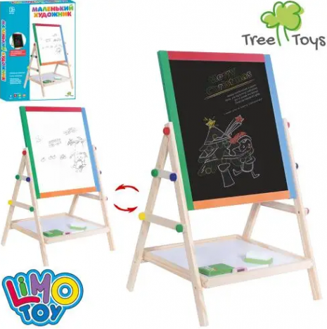 Дерев'яний двохсторонній мольберт Маленький художник MD 0897