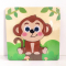 Об'ємний дерев'яний пазл, рамка - вкладка Мавпочка