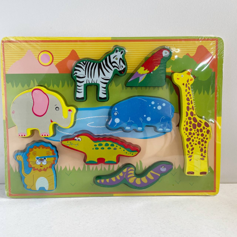 УЦІНКА!! Об'ємний дерев'яний пазл, рамка-вкладиш Саванна