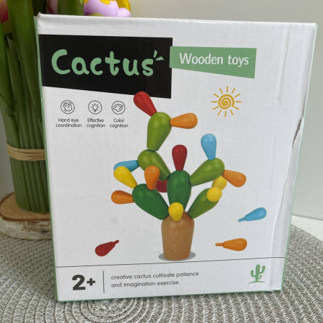 Деревянный балансир Кактус