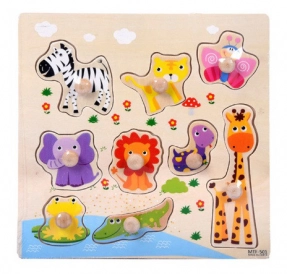 Деревянная рамка-вкладыш Дикие животные MD 1088