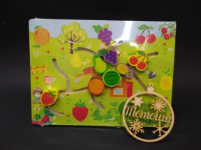 Дерев'яний лабіринт - проводилка Фрукти та ягоди, MD 1157
