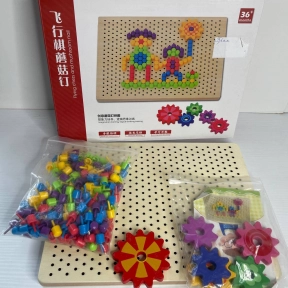 УЦІНКА!!! Деревяна гра Мозаїка із дрібними елементами та шестернями.