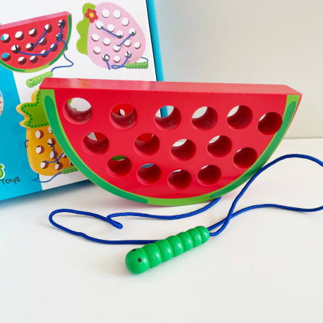 Дерев`яна шнурівка Фрукти Кавун