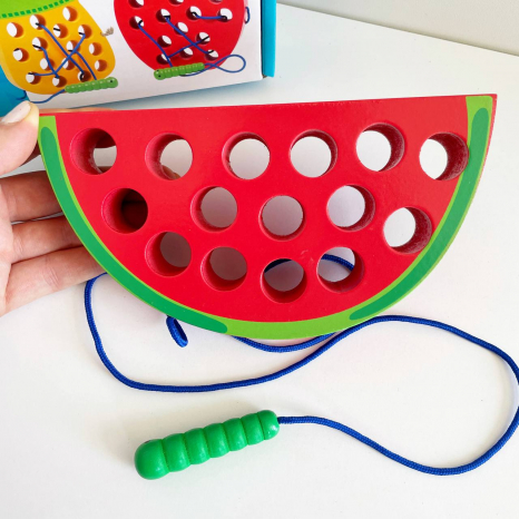 Дерев`яна шнурівка Фрукти Кавун