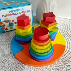 Дерев’яна іграшка Геометричний сортер - пірамідка