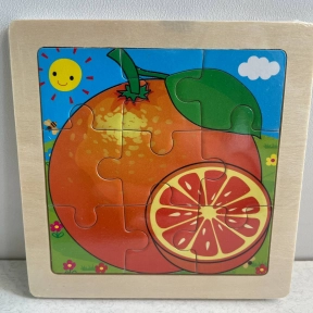 Деревянный пазл на 9 элементов Апельсин
