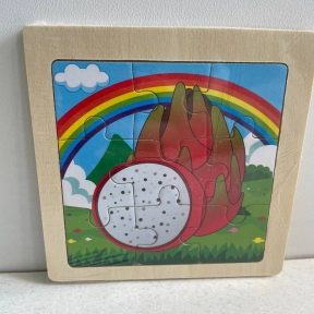 Деревянный пазл на 9 элементов Питахайя