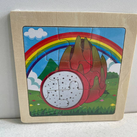 Дерев'яний пазл на 9 елементів Пітахайя